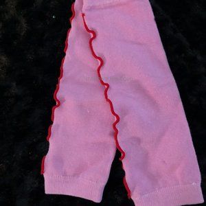 Pink with Red Seam Legwarmers   LW2730  NWT Boutique